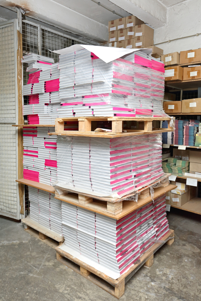 Pallet of books printed by a great self-publishing book company