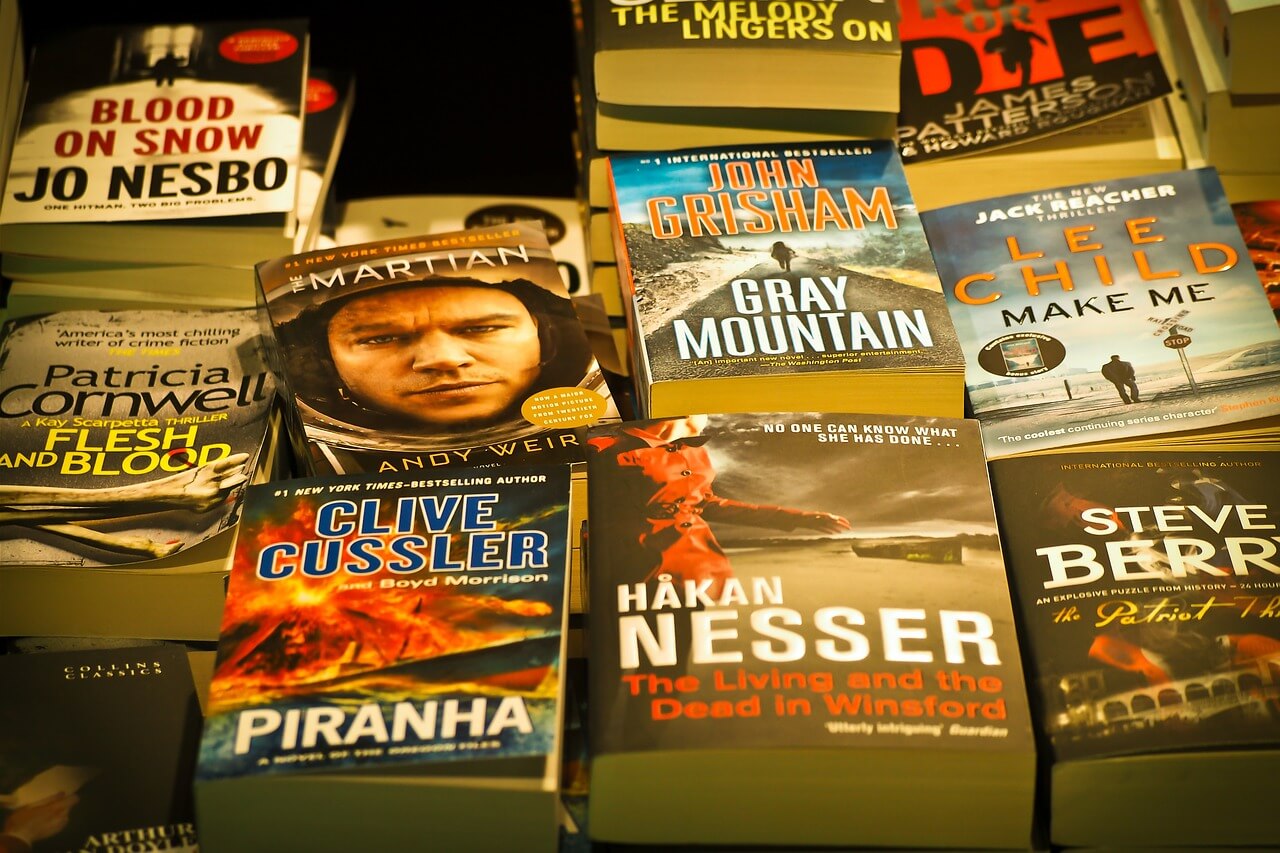 A collection of books displayed to show the cover images.