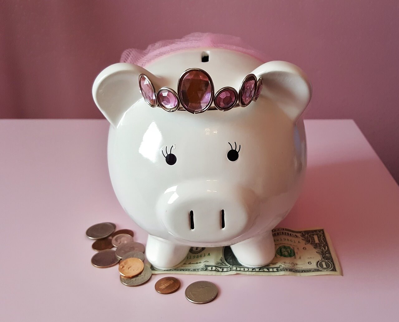 a decorative piggy bank symbolizing the costs to print a book