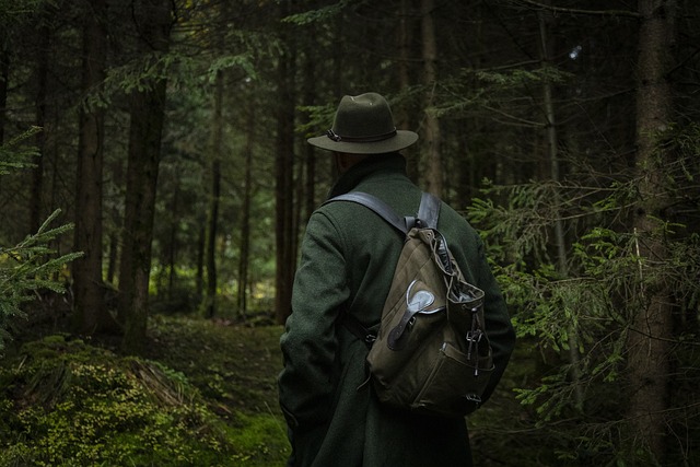 A self-publishing author hiking in the woods
