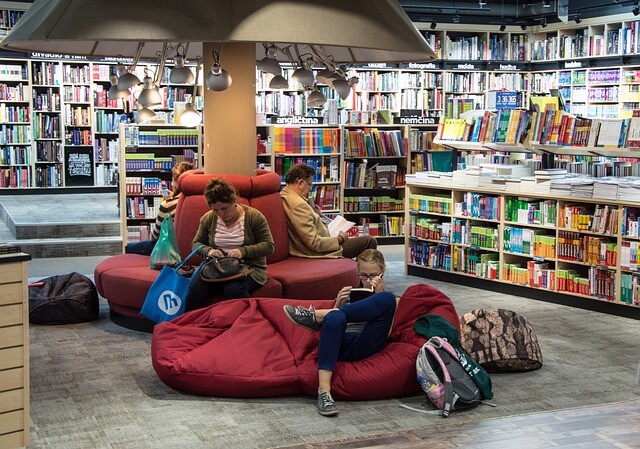 A bookstore that carried books by self-publishing authors